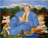 Fernando Botero Canvas Paintings - The Nap 1982
